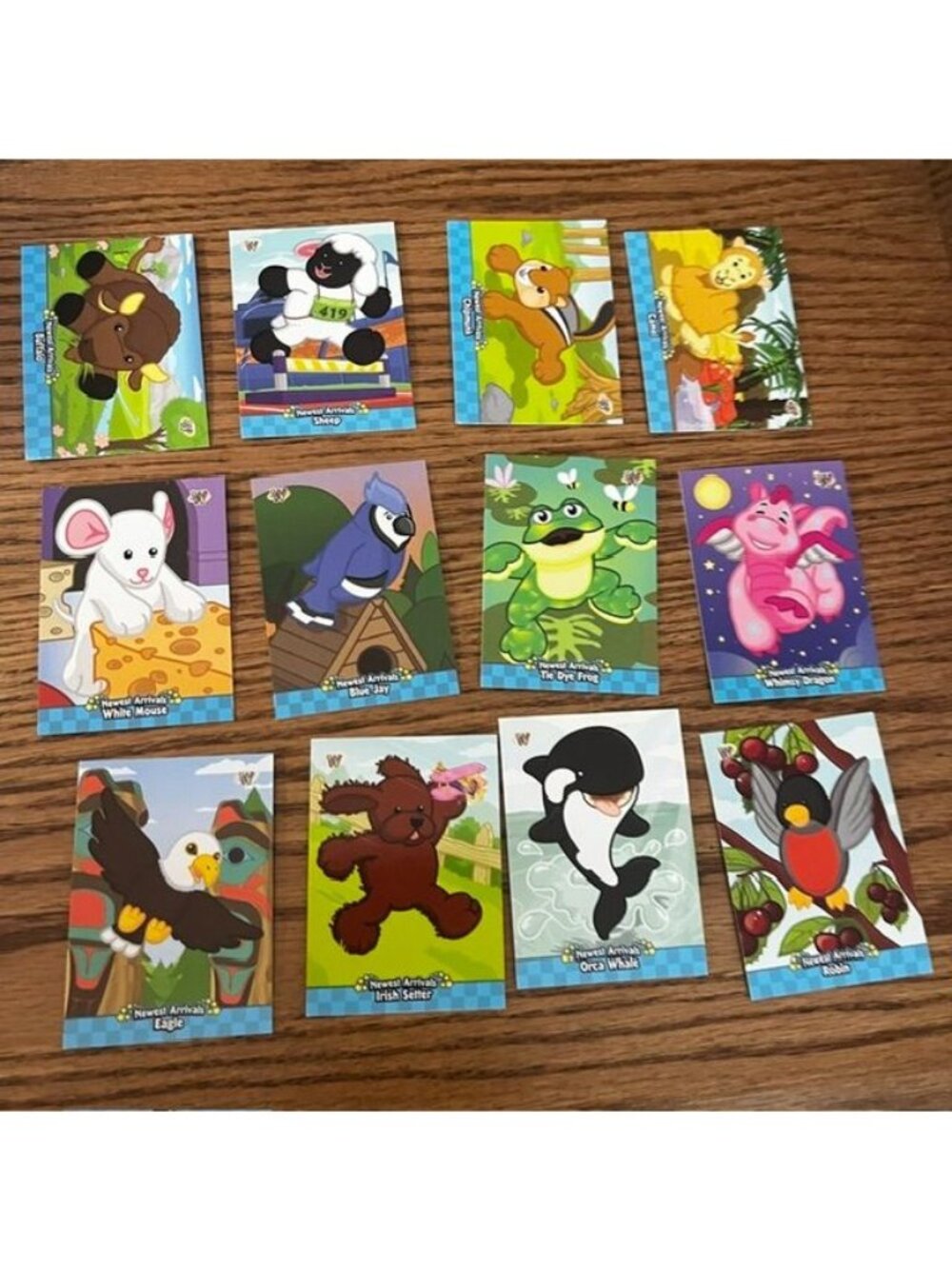 Webkinz Set of 12 Trading Cards